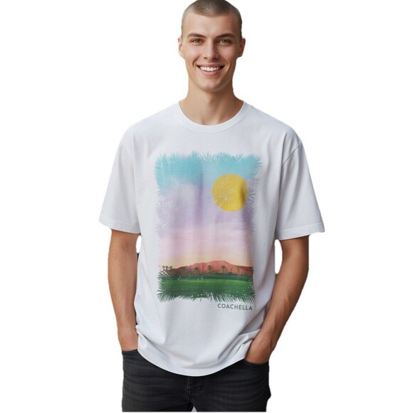 Coachella 2015 Graphic T-Shirt Men's XL Music Festival Lineup Official Merc NWOT - Picture 1 of 12